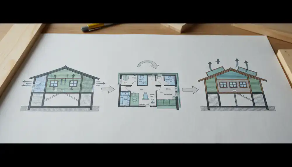 Diagrams for building safe and properly ventilated poultry housing